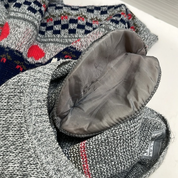 Vintage 80s Cat Sweater Venezia originals Cozy knit Oversize Relaxed Heart XL - Picture 11 of 16